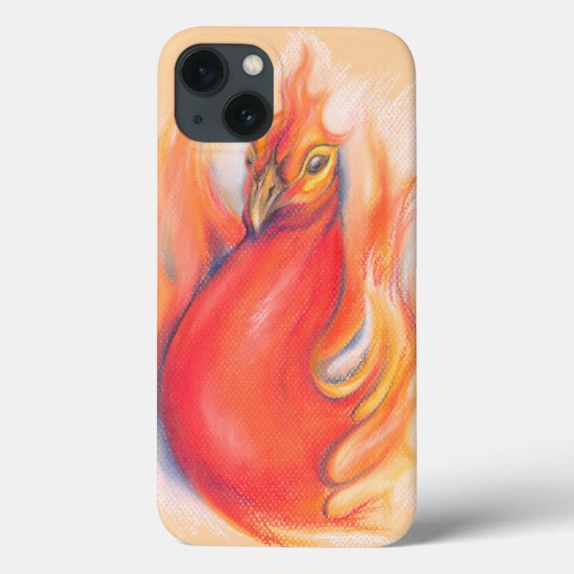 Phoenix in der Flamme Pastel Art Case-Mate iPhone Hülle (Rückseite)