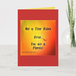 Phoenix Inspirational Quote Grußkarte Karte