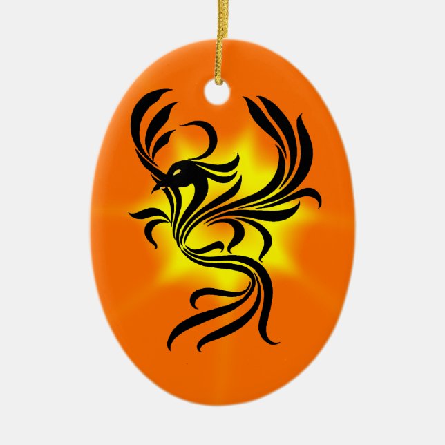 Phoenix Keramik Ornament (Vorne)