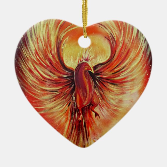 Phoenix Keramik Ornament (Vorne)
