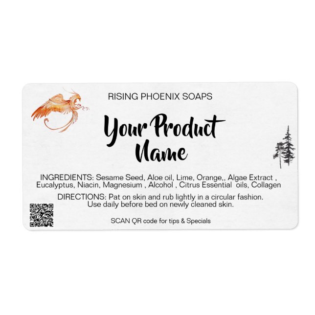 *~* Phoenix Körpercreme Gesicht Badeseife QR (Vorne)