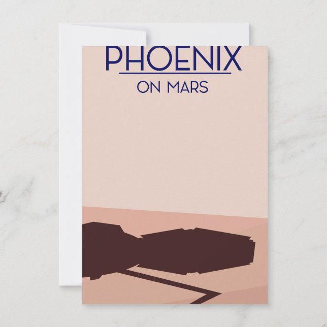Phoenix-Lander auf dem Mars. Einladung (Rückseite)