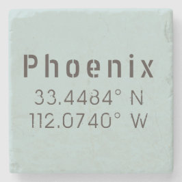 Phoenix Latitude Longitude Steinuntersetzer