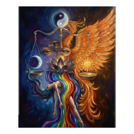 Phoenix & Lotus Spiritual Photo Enlargement Wall A Fotodruck