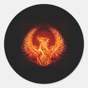 Phoenix Magical Bird Runder Aufkleber