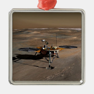 Phoenix Mars Lander 2 Silbernes Ornament
