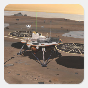 Phoenix Mars Lander 5 Quadratischer Aufkleber