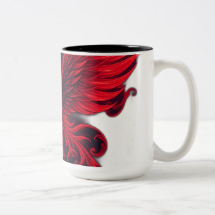 Phoenix mit gotischen Spiegeln und Wirbel Zweifarbige Tasse