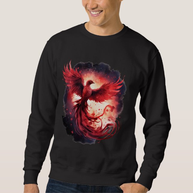 Phoenix Mythic Bird Fire Phoenix Bird Rejuvenati Sweatshirt (Vorderseite)