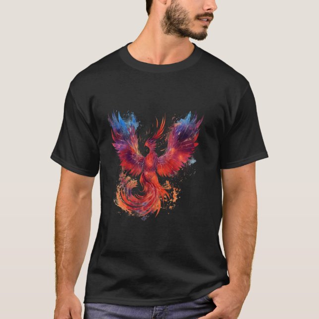 Phoenix Mythische Vogelverjüngung Phoenix steigt T-Shirt (Vorderseite)