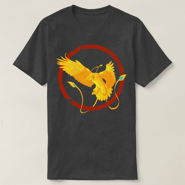 Phoenix Mythischer Feuervogel T-Shirt (Design vorne)