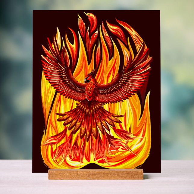 Phoenix mythologische unsterbliche Kreatur Acrylschild (Neutral)