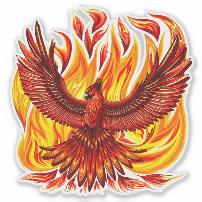 Phoenix mythologische unsterbliche Kreatur Aufkleber (Vorderseite)