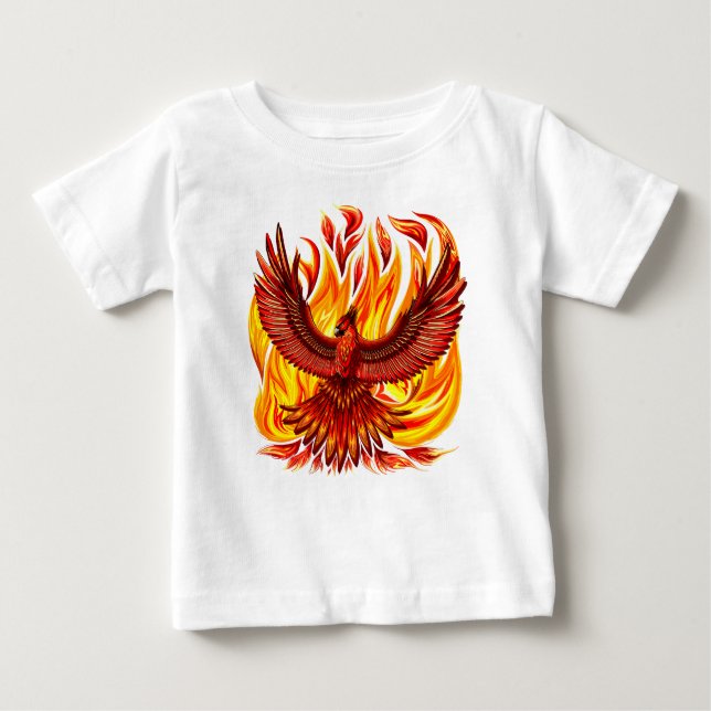 Phoenix mythologische unsterbliche Kreatur Baby T-shirt (Vorderseite)
