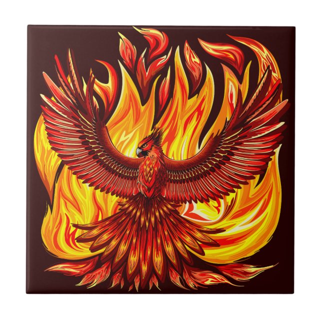 Phoenix mythologische unsterbliche Kreatur Fliese (Vorderseite)