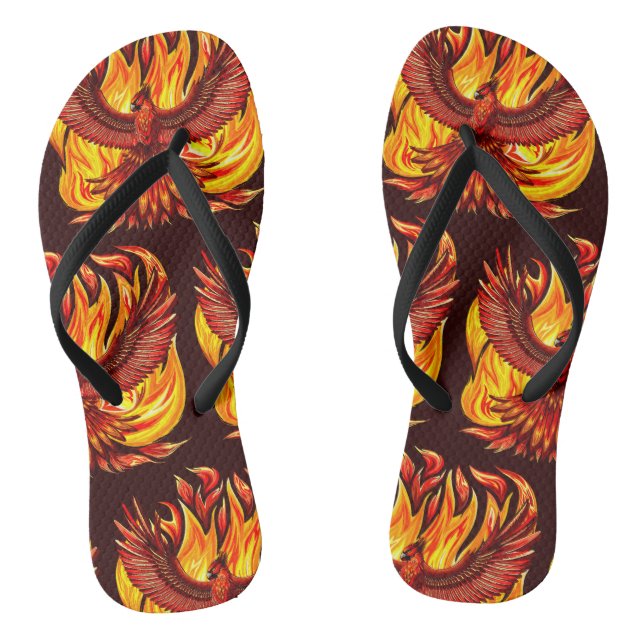 Phoenix mythologische unsterbliche Kreatur Flip Flops (Fußbett)