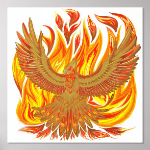 Phoenix mythologische unsterbliche Kreatur Foliendrucke