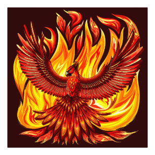 Phoenix mythologische unsterbliche Kreatur Fotodruck