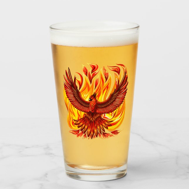Phoenix mythologische unsterbliche Kreatur Glas (Vorne (Gefüllt))