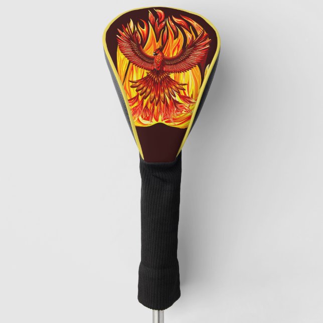 Phoenix mythologische unsterbliche Kreatur Golf Headcover (Vorderseite)
