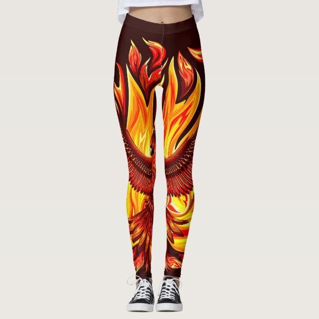 Phoenix mythologische unsterbliche Kreatur Leggings (Vorderseite)