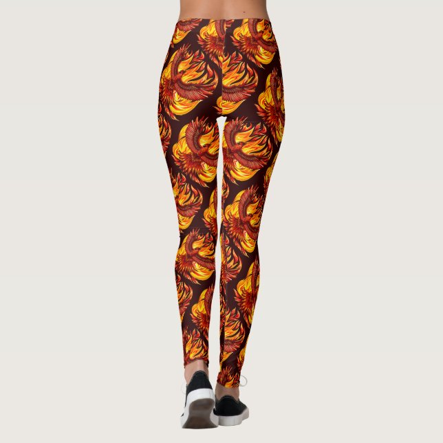Phoenix mythologische unsterbliche Kreatur Leggings (Rückseite)