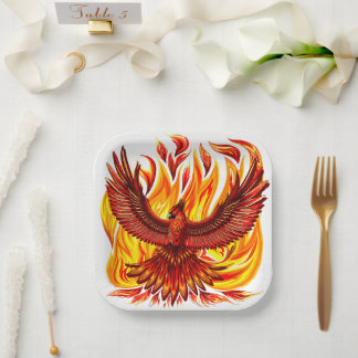 Phoenix mythologische unsterbliche Kreatur Pappteller