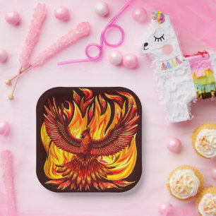 Phoenix mythologische unsterbliche Kreatur Pappteller