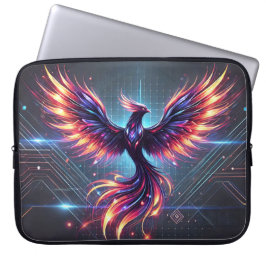 "Phoenix Neon Laptop Sleeve - Futuristic 15"