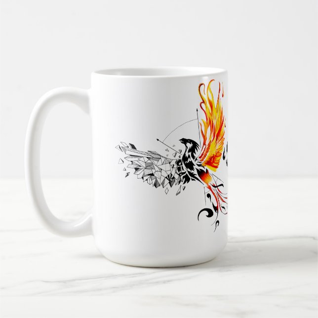 Phoenix - Never give up! Kaffeetasse (Links)