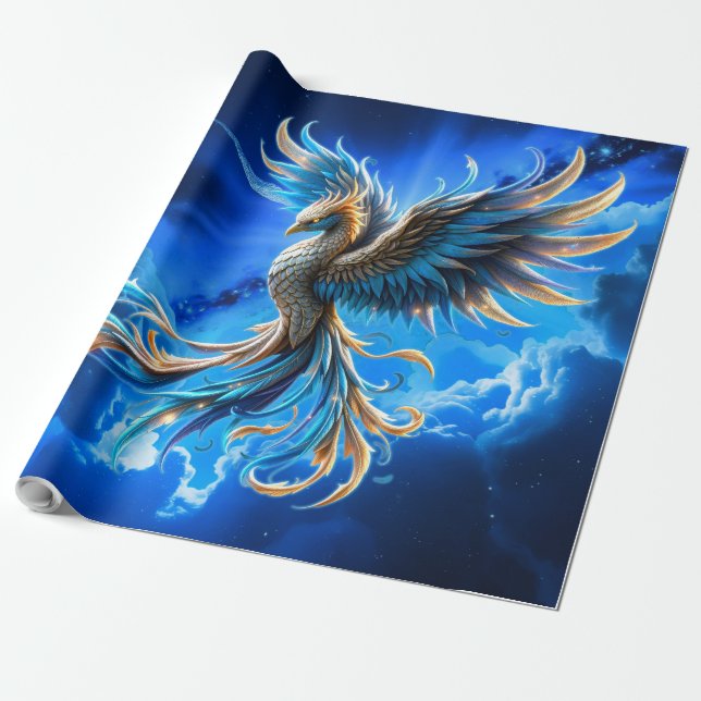 Phoenix of the Sapphire Dawn  Geschenkpapier (Ungerollt)