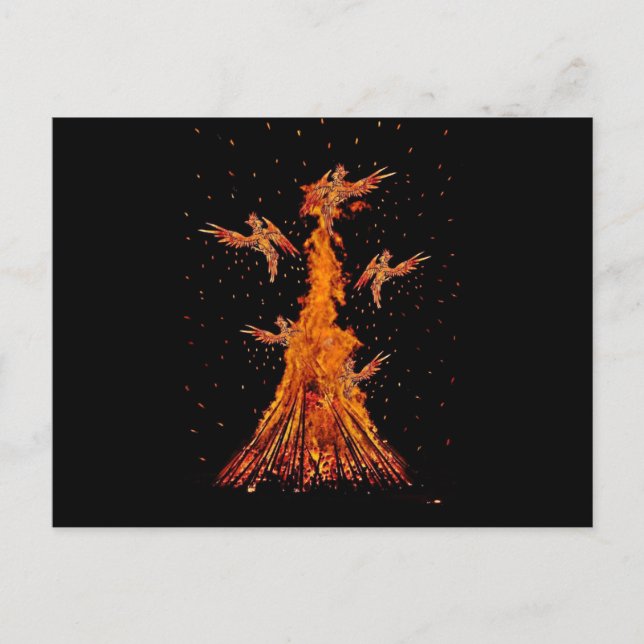 Phoenix Rebirth Postkarte (Vorderseite)