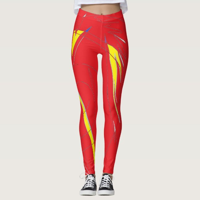 Phoenix Red Leggings (Vorderseite)