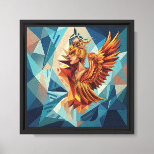 Phoenix Rise – Gerahmter Leinwand-Wandkunst Leinwanddruck