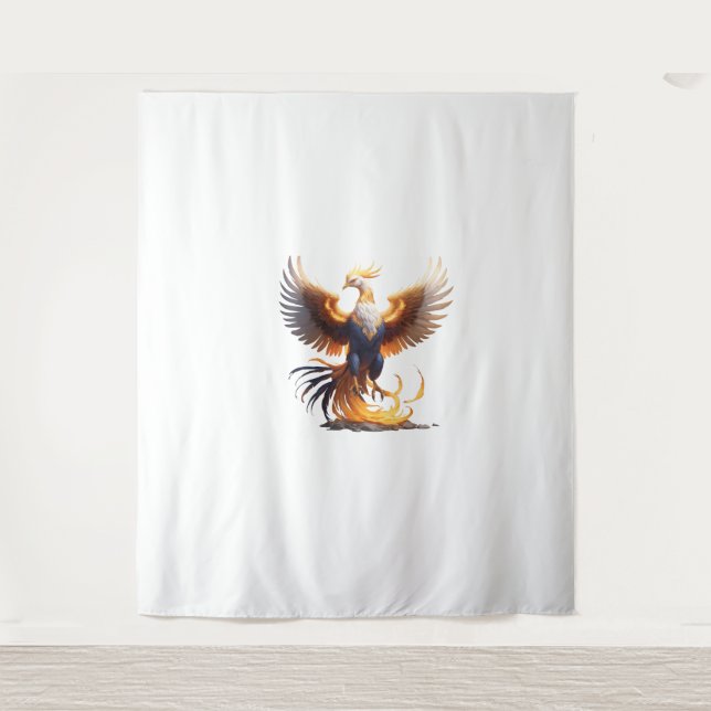 Phoenix Rise Hoodie 🔥 Mythischer Feuerbird Sweats Wandteppich (Vorderseite)