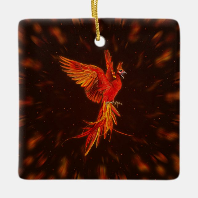 Phoenix Rising - # 1 Keramikornament (Vorderseite)