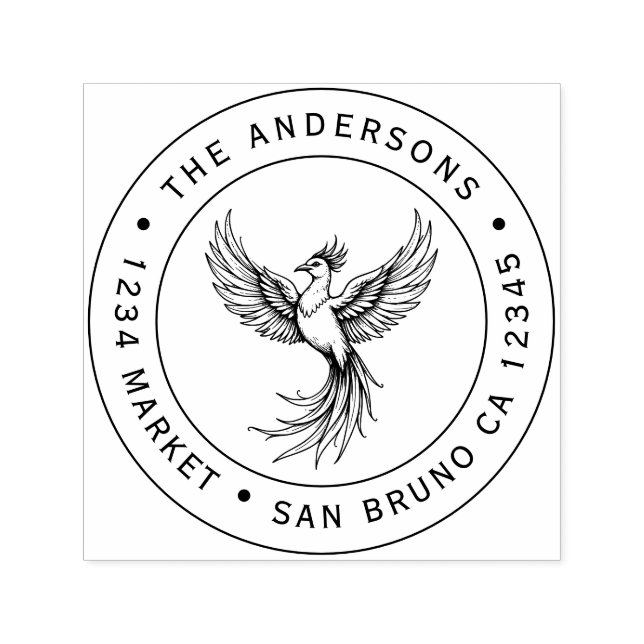 Phoenix Rising Address Briefmarke Permastempel (Design)