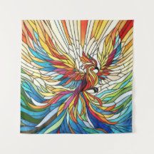Phoenix Rising - farbige Mosaikkunst