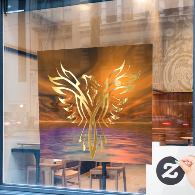 Phoenix Rising Fensteraufkleber (Café-Fenster)
