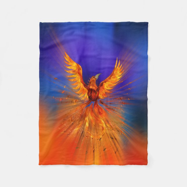 Phoenix Rising Fleecedecke (Vorderseite)