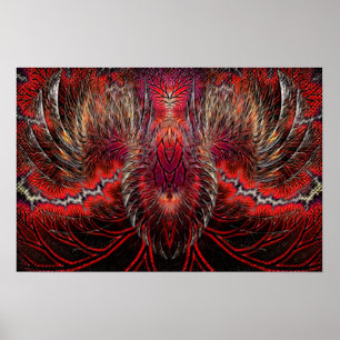 Phoenix Rising Fraktal Poster