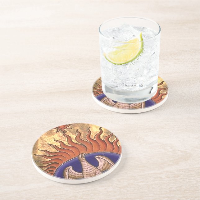 Phoenix Rising from the Ashes Getränkeuntersetzer (Seite)