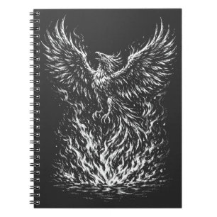 Phoenix Rising From the Flames von BurnsInHell Notizblock