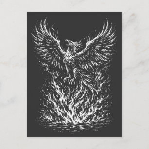 Phoenix Rising From the Flames von BurnsInHell Postkarte