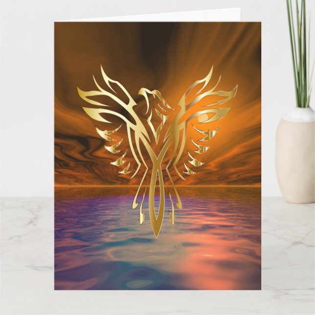 Phoenix Rising Grußkarte Karte (Vorderseite)