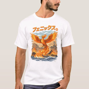Phoenix Rising Japanischer Feuervogel T-Shirt