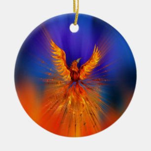 Phoenix Rising Keramik Ornament