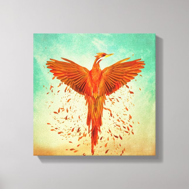 Phoenix Rising - Mixed Media Leinwanddruck (Vorderseite)