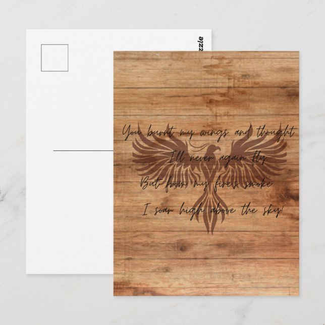 Phoenix Rising | Motivation Postkarte (Vorne/Hinten)