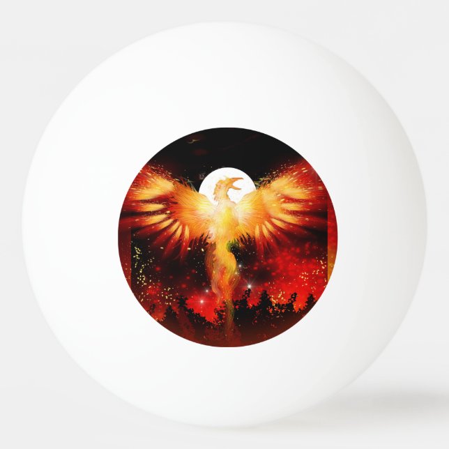 Phoenix Rising Ping Pong Ball Tischtennisball (Vorderseite)